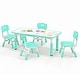 preview thumbnail 2 of 31, Gymax Kids Height Adjustable Table and 4 Chairs Set with Graffiti