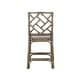 preview thumbnail 25 of 67, Natural Rattan Handmade Chippendale Cushioned Bar Stool by East at Main