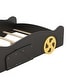 preview thumbnail 5 of 16, Full Size Race Car-Shaped Platform Kids Bed Frame with Wheels and Storage for Bedroom, No Box Spring Required, Black+Yellow