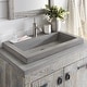 preview thumbnail 1 of 84, 30" NativeStone Trough Drop-in Rectangular Bathroom Sink - 30x19x5.5 Ash - Single Faucet Hole