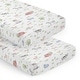 preview thumbnail 1 of 4, Farm Animals Boy Girl 2pc Fitted Crib Sheets Gender neutral Watercolor Farmhouse Barn Horse Cow Pig Sheep Red Black and White