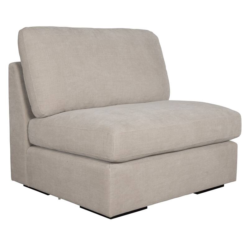 Refuge Solid Armless Modular Seat for Sectional Sofa - 40" - Sand Gray