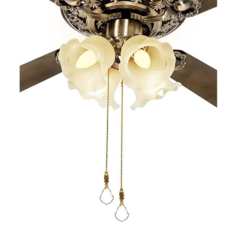Crystal Gothic Cross Ceiling Fan Pull Antique Metal Chain 2.38"h