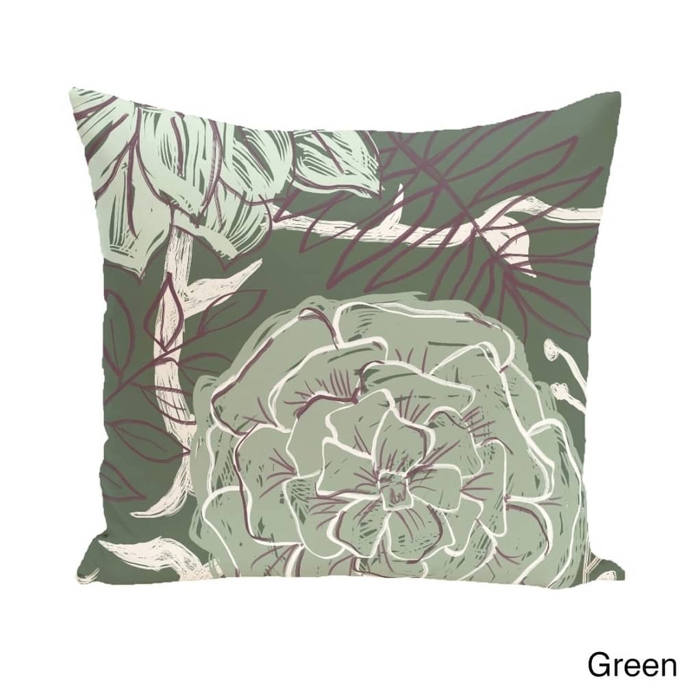 Tropical Floral 16-inch Decorative Pillow