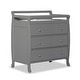preview thumbnail 1 of 4, Dream On Me Liberty Collection 3 Drawer Changing Table Steel Grey