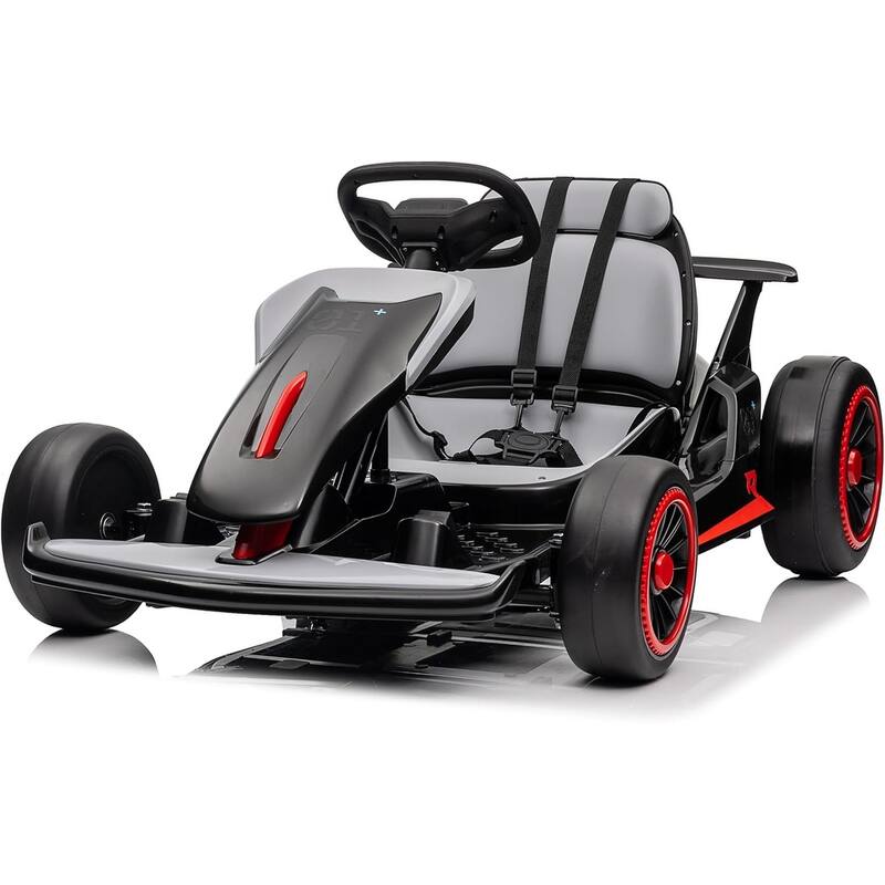 Go Kart for Kids, 24V Drift Kart with 2X200W Strong Motor - Black
