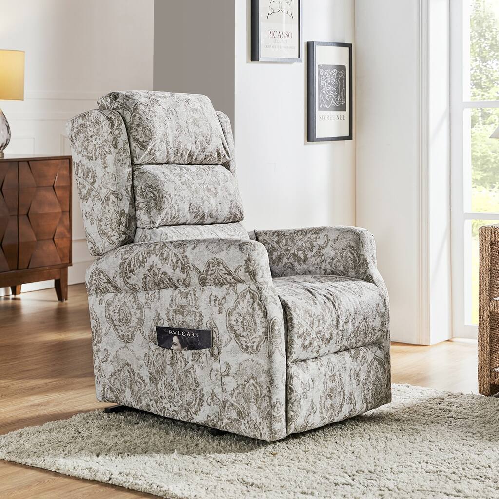Martin Traditional Lift Assist Power Recliner with One Side Pocket by HULALA HOME
