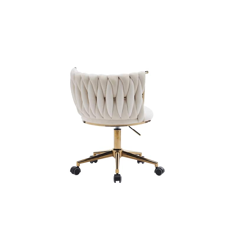 Office Desk Chair, Upholstered Home Office Desk Chairs with Adjustable Swivel Wheels, Ergonomic