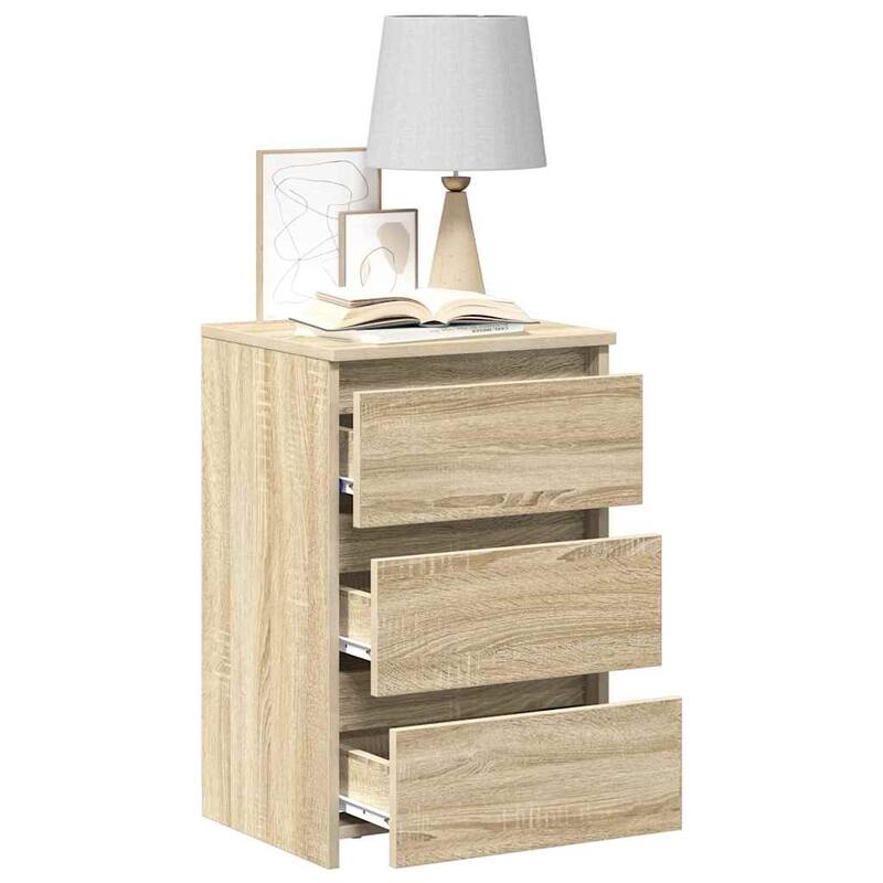 vidaXL Bed Cabinet Set of 2 Engineered Wood