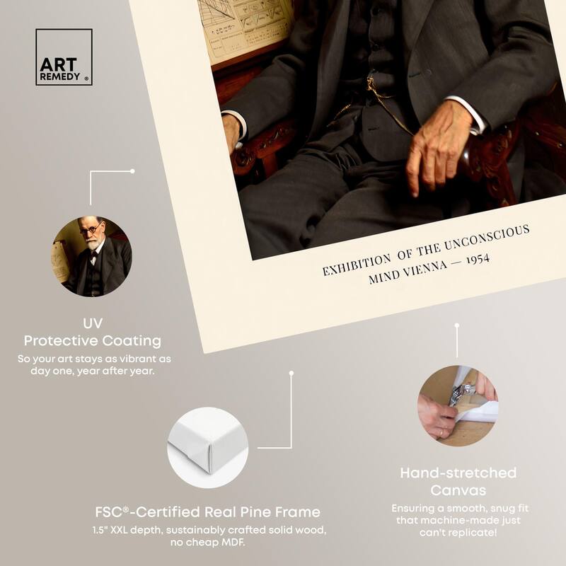 Father of Psychoanalysis Canvas by Art Remedy, Gallery Wrapped