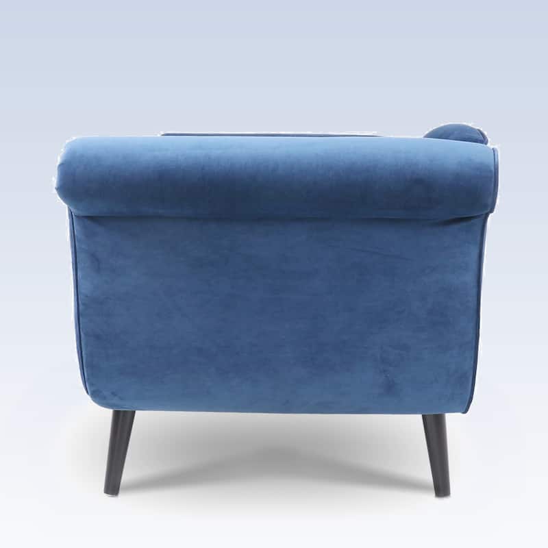 Modern Chaise Lounge with Scroll Arm For Living Room