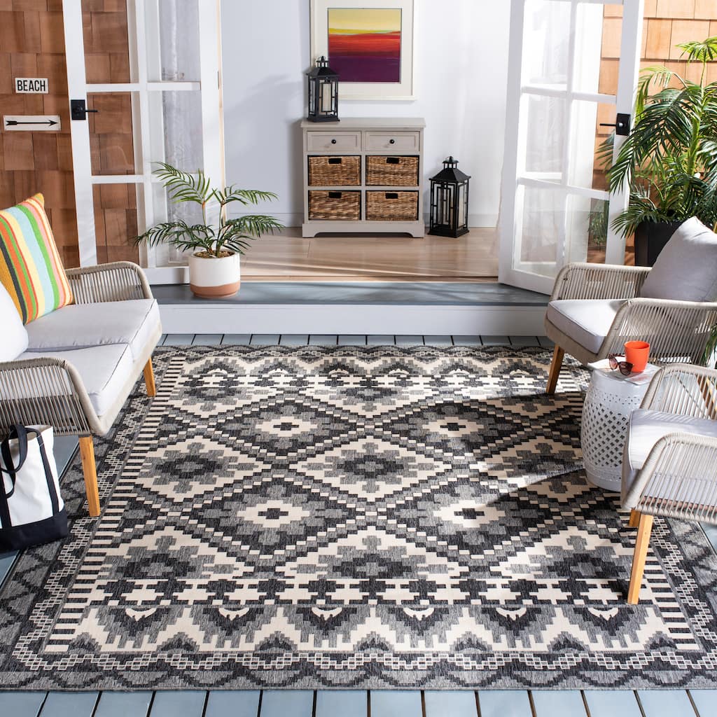 SAFAVIEH Veranda Bukuroshe Indoor/ Outdoor Waterproof Patio Backyard Rug - 9' x 12'