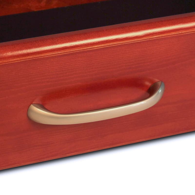 John Louis Home Solid Wood Reach-In Closet System with 6-Drawers and Doors Red Mahogany