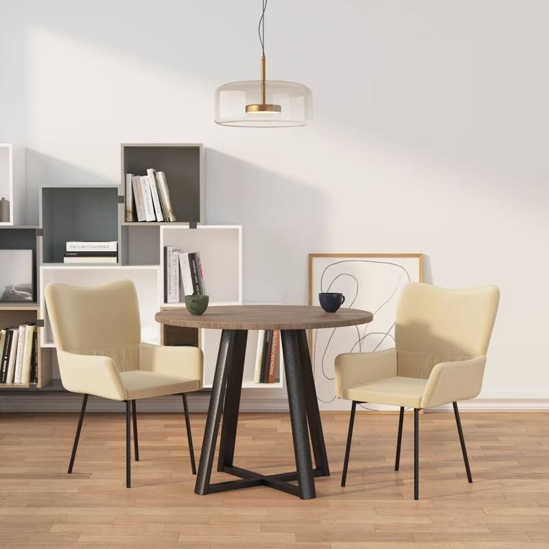vidaXL Dining Chairs 2 Pcs Leisure Accent Armchair for Living Room Velvet - 21.7" x 22.4" x 32.1"