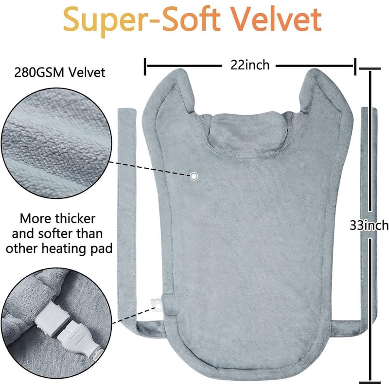 33x22 inch Heating Pad for Neck and Shoulders with Auto Shut Off
