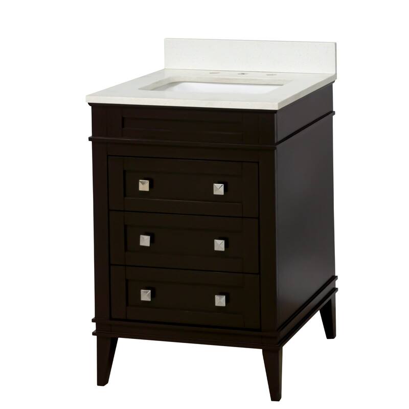 KitchenBathCollection Eleanor 24" Bathroom Vanity with Quartz Top