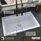preview thumbnail 25 of 52, Karran Top Mount 33 in. Large Single Bowl Quartz Workstation Kitchen Sink