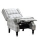 preview thumbnail 5 of 100, Olympus Upholstered Classic Manual Wingback Recliner with Spindle Legs by HULALA HOME