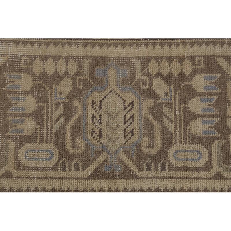 Geometric Tabriz Persian Vintage Area Rug Hand-Knotted Wool Carpet - 8'2"x 11'6"