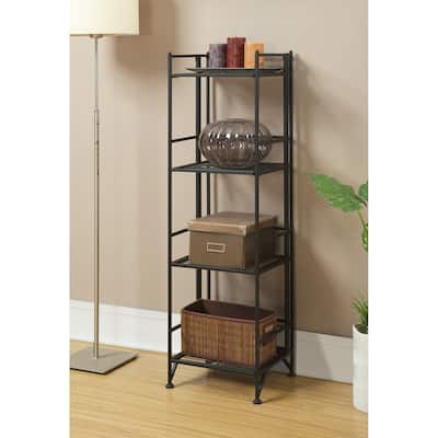 Porch & Den Ferdinand 4-Tier Folding Metal Shelf