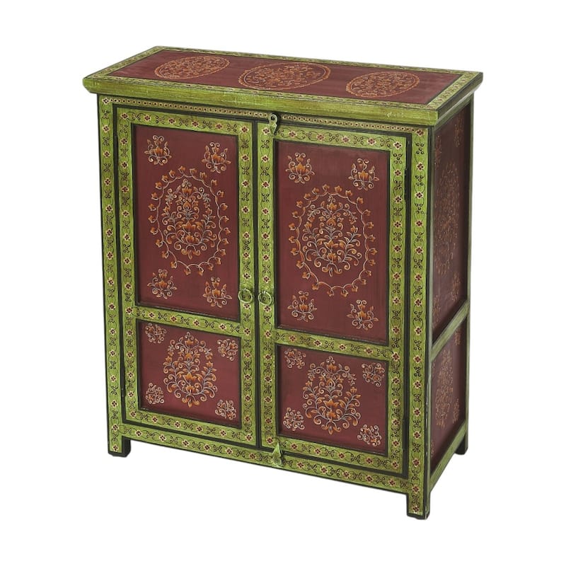 HomeRoots Disha Hand Painted Chest - 30.00 in. x 36.00 in. x 13.00 in.