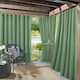 Sun Zero Sailor Indoor Outdoor UV Protectant Room Darkening Grommet Curtain Panel, Single Panel - 54 x 84 - Spa Green