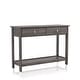preview thumbnail 4 of 3, Aranda Rustic Grey 43-inch Wood 1-Shelf Sofa Table by Furniture of America