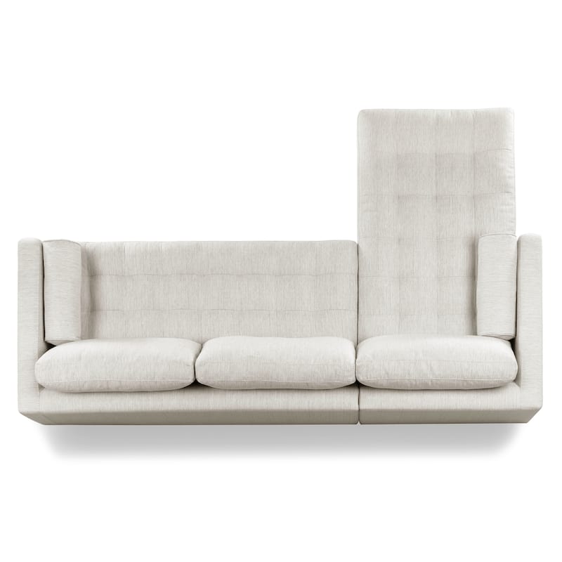 Poly and Bark Napa Fabric Left Sectional Sofa