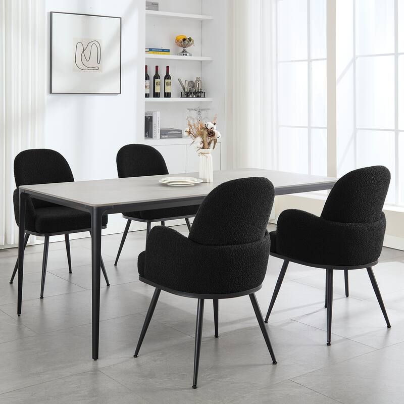 Fabric Upholstered Dining Chairs Set of 2/4 with Arms - 34.8"H x 23.2"W x 22.8"D