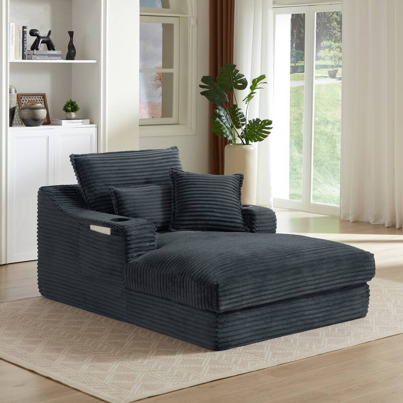 Rossetta 47'' Modern Comfortable Unique Cushion Design Cushioned Compression Corduroy Sofa with Spacious Depth