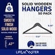 preview thumbnail 19 of 27, Wooden Clothes Hangers – with 360 Degree Swivel Hook and Non-Slip Shoulder Notch, Holds Up to 10 lbs