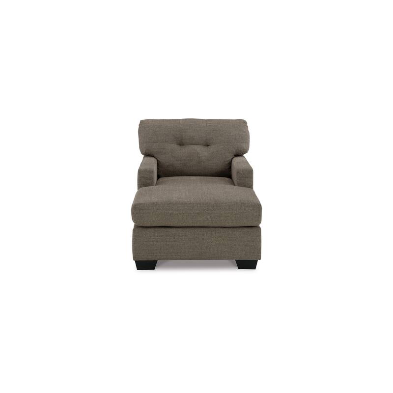 Joey 62 Inch Chaise Chair, Tufted Back, Foam, Chocolate Brown Polyester