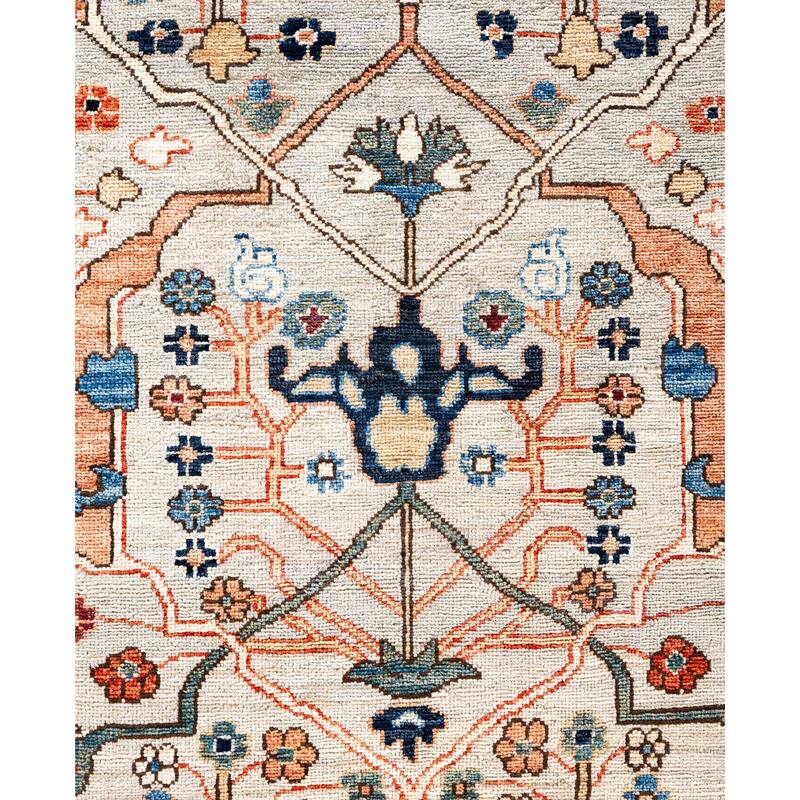 Serapi One-of-a-Kind Hand-Knotted Area Rug - Ivory - 8' 2" x 10' 0"