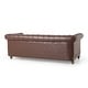 preview thumbnail 8 of 55, Castalia Nailhead Trim Chesterfield Sofa by Christopher Knight Home - 78.75" L x 33.50" W x 28.00" H