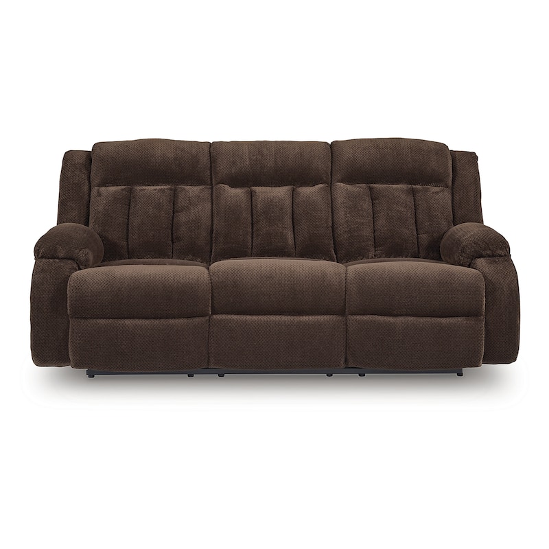 Signature Design by Ashley Free Wake Power Reclining Sofa with Drop Down Table - 85"W x 40"D x 40"H