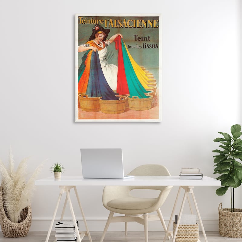 Stupell Vintage Teinture L'Alsacienne Canvas Wall Art Design By Marcus Jules