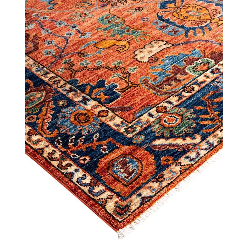 Serapi One-of-a-Kind Hand-Knotted Area Rug - Orange, 4' 1" x 6' 2" - 4' 1" x 6' 2"