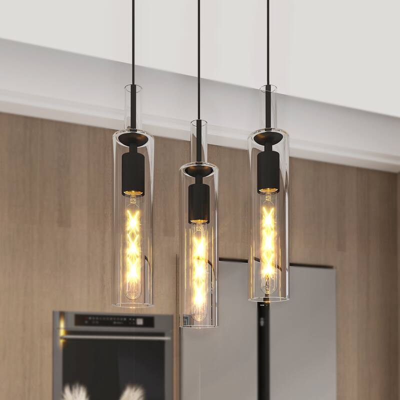 3 Pack Black Pendant Lights for Kitchen Island