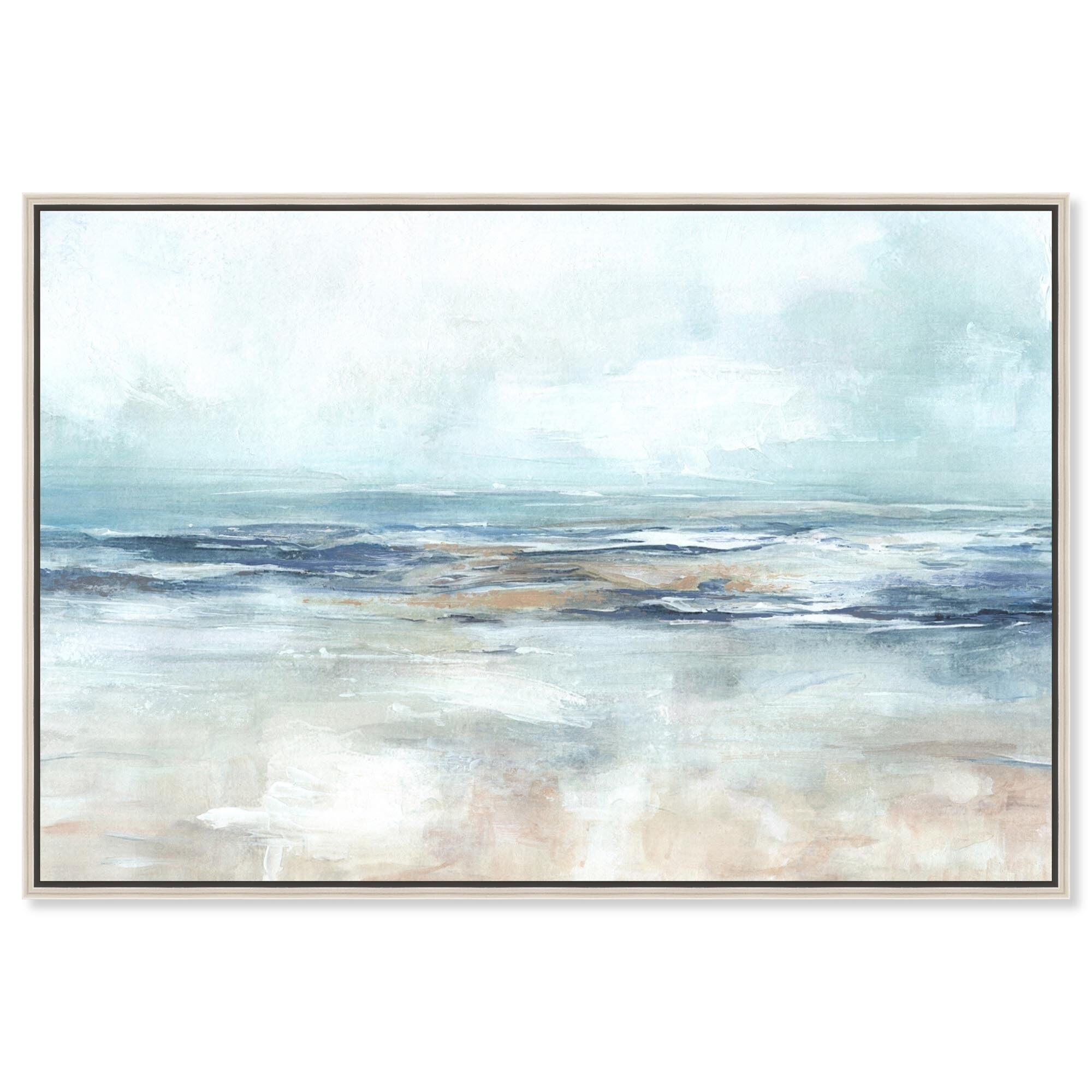 Mediterranean Coastal Art Framed Canvas Print by Art Remedy