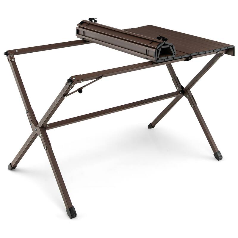 Costway 4-6 Person Portable Aluminum Camping Table Lightweight Roll Up - See Details