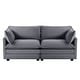 preview thumbnail 127 of 150, Corduroy Sectional Sofa with Removable Ottomans & Ultra-soft Cushions for Living Room & Bedroom Loveseats - Dark Gray