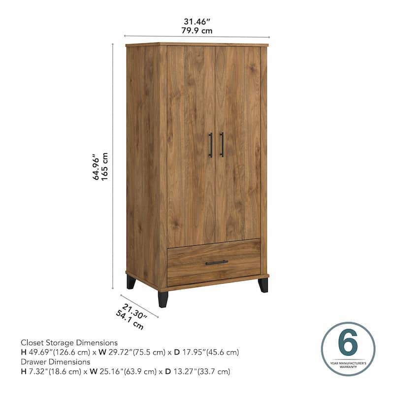 Somerset Tall Kitchen Pantry Cabinet with Drawer by Bush Furniture