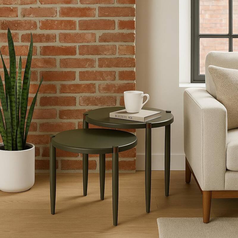 Leick Home 2-Pack Redonda Bay Side Tables - Bronze