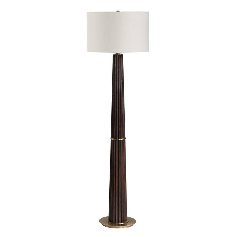 Uttermost Forage Dark Oak Floor Lamp - 18.00" W x 62.50" H x 18.00" D
