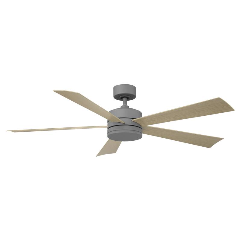 Wynd Indoor and Outdoor 5-Blade Smart Ceiling Fan 60in with 3000K LED Light Kit and Remote Control