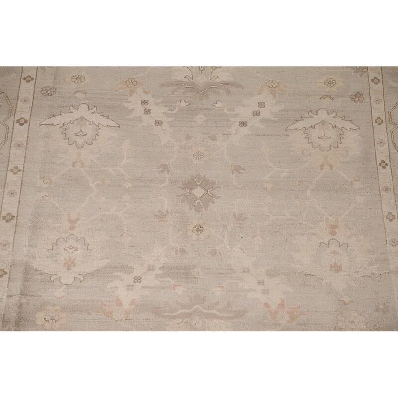 Traditional Kazak Area Rug Hand-Knotted Floral Wool Carpet - 8'9" x 9'8"
