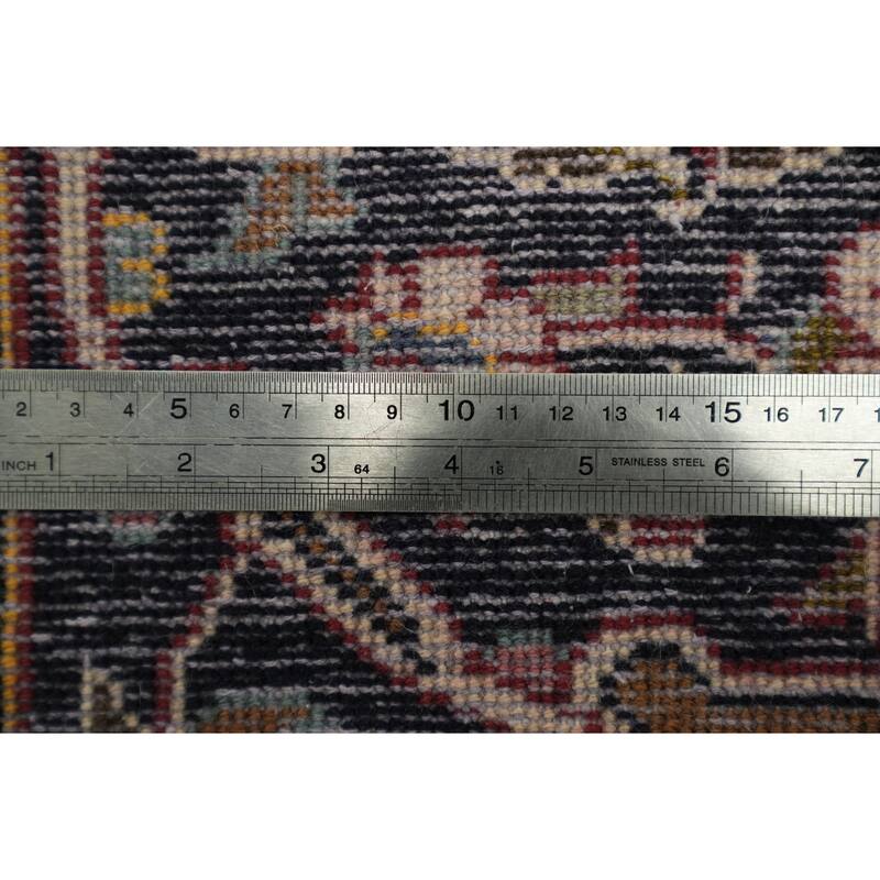 Hand Knotted Oriental 100% Wool Carpet Traditional Floral Red Kashan Area Rug - 13' 3'' X 9' 0''