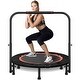 preview thumbnail 1 of 5, 40 Inch Mini Exercise Trampoline Foldable with Adjustable Handle Max Load 440lbs for Adults or Kids 5-7 Years