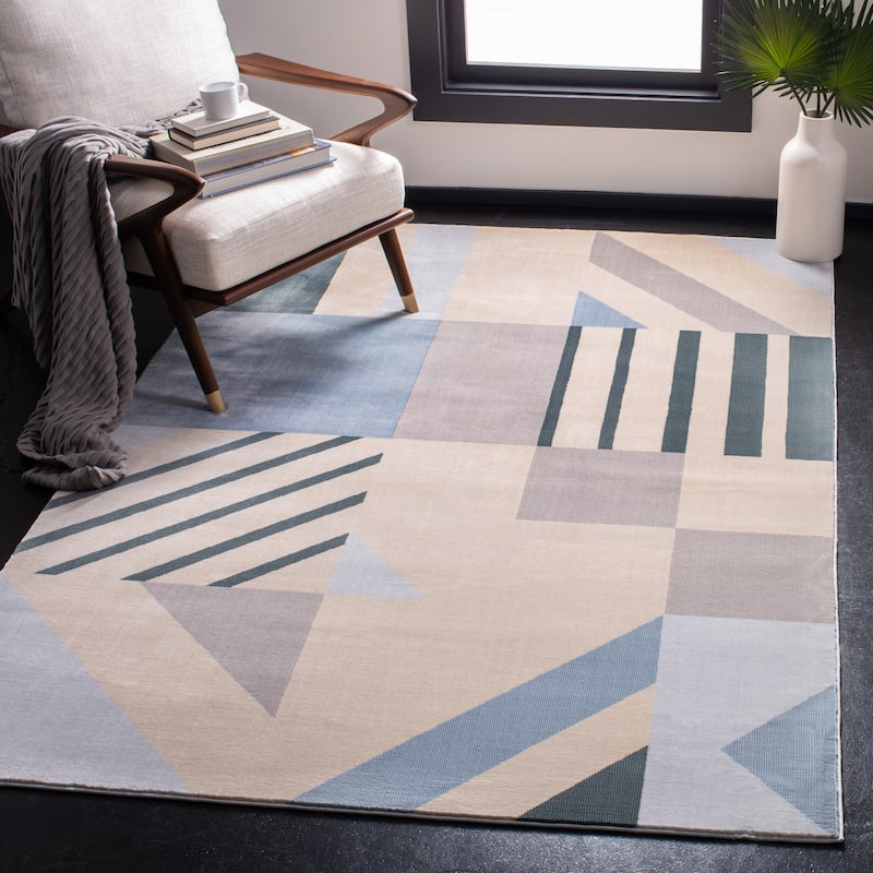 SAFAVIEH Orwell Vassilka Mid-Century Modern Rug - 10' x 14' - Beige/Blue