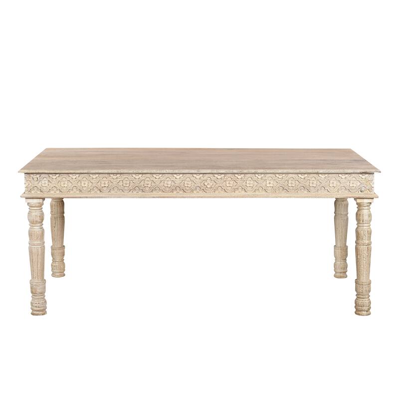 Milton 6-piece Carved Solid Wood Dining Set